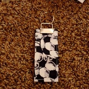 Soccer Keychain Chapstick Holder